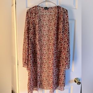 Floral See Through Duster | size M